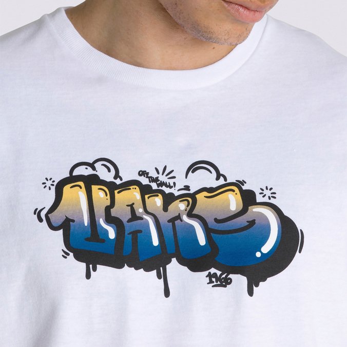 Camiseta Vans Tagged Ss Zahba Mid Domond White