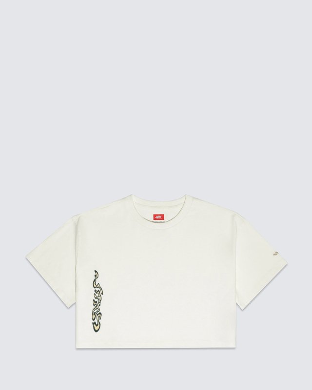 Camiseta Skate Blurb Ss Relaxed Crop Mixxa Marshmallow