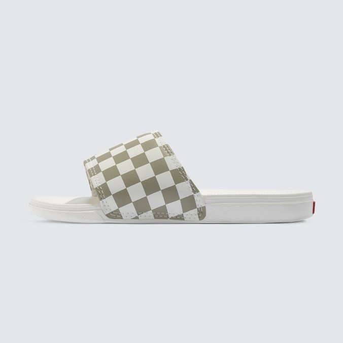 Chinelo Slide-On Checkerboard Sage