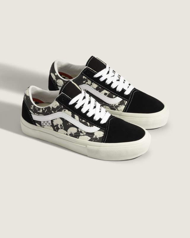 Tênis Skate Old Skool Skull Pile Black White Gum