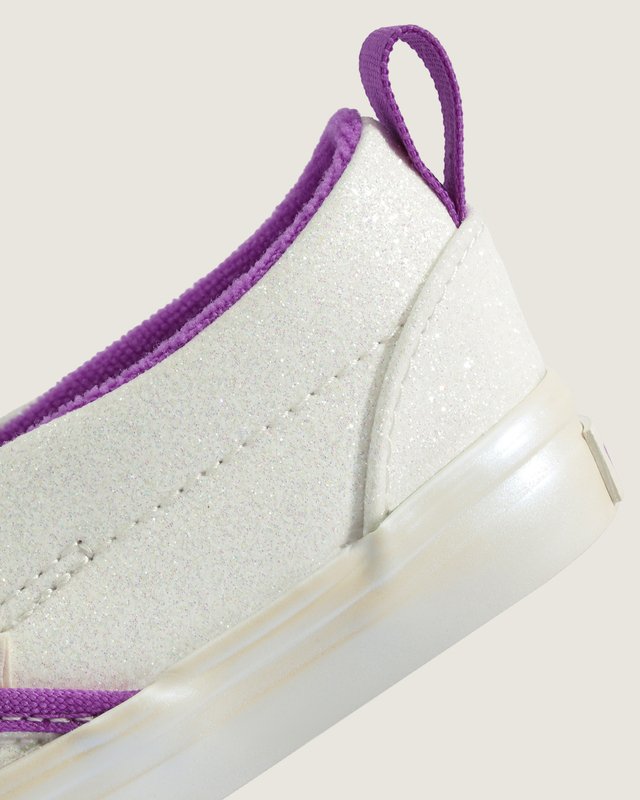 Tênis Slip On Glitter Pearl White Purple Infantil