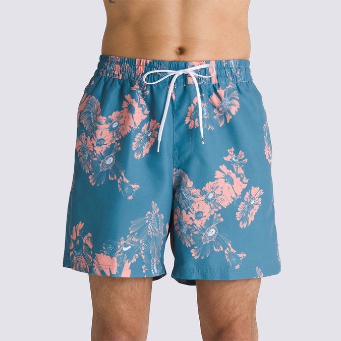 Boardshort Primary Print Elastic Warm Weather Bluestone