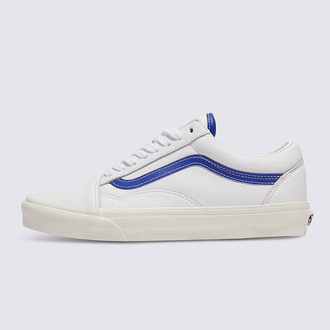 Tênis Old Skool Leather White Blue