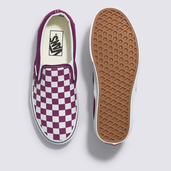 Tênis Slip-On Checkerboard Dark Purple