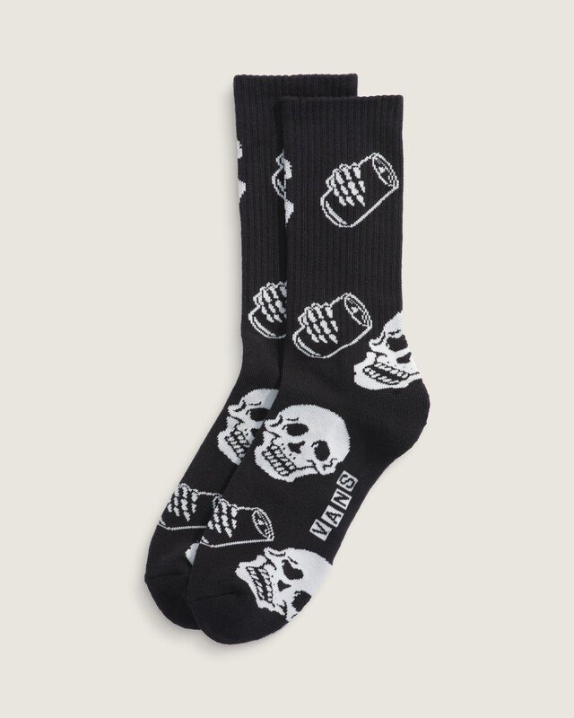 Meia Verne Crew Halloween Black White