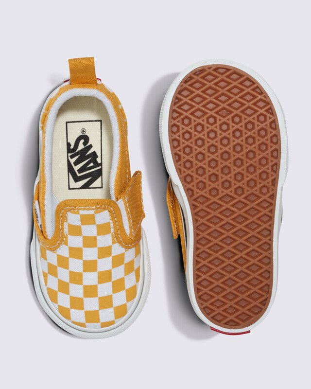 Tênis Slip-On V Infantil Checkerboard Golden Glow
