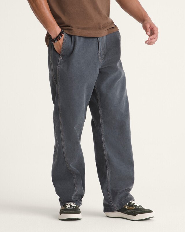 Calça Authentic Chino Loose Side Panel Charcoal Grey