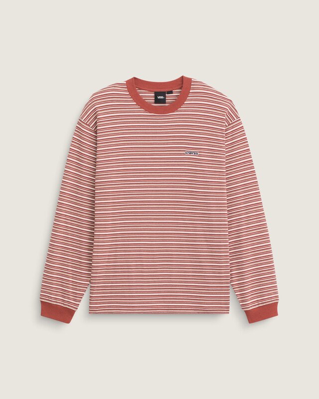 Camiseta Manga Longa Wesley Stripe Light Bronze Creme Brulee