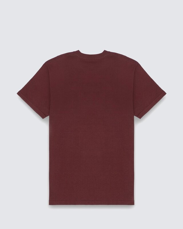 Camiseta Vans Classic Ss Burgundy White