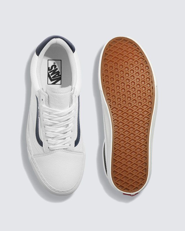 Tênis Old Skool Leather White Navy