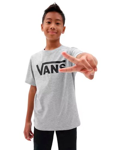 Fundada na Califórnia em 1966, a Vans está envolvida com a cultura de rua, artes, música e ligada ao skate e à evolução do esporte, sem perder a essência. Dos clássicos aos modernos, a Vans possui uma enorme variedade de modelos de tênis, roupas e acessórios, sempre mantendo o estilo "Off The Wall". A Camiseta Vans Classic Infantil Athletic Heather Black de manga curta, possui o logo Vans em "Drop V" estampado na altura do peito. Na cor cinza, o modelo infantil traz etiqueta Vans aplicada na manga, gola canelada, costura reforçada nos ombros e é feita de 100% algodão. Tipo de caimento: custom.