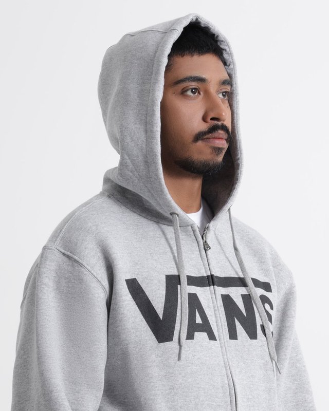 Moletom Vans Classic Zip Hoodie Ii Cement Heather Black
