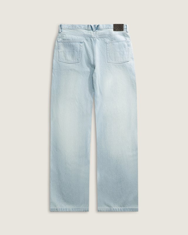 Calça Check 5 Mid Rise Straight Light Stonewash