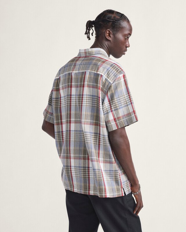 Camisa Ss Lx Woven Egret Elm