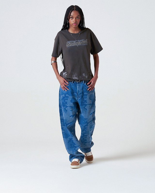 Camiseta Ss After Dark Os Faded Black