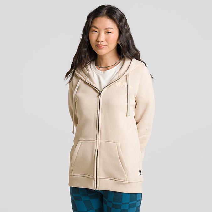 Moletom All Loose Caps Zip Hoodie Oatmeal