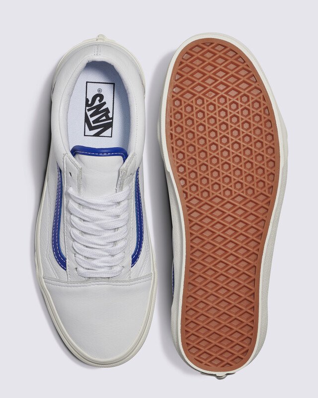 Tênis Old Skool Leather White Blue
