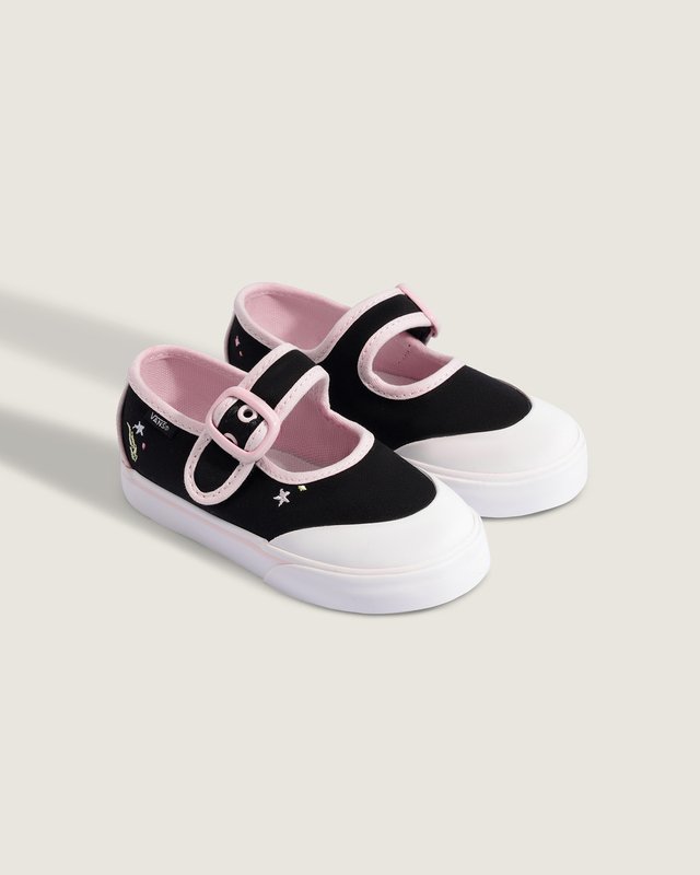 Tênis Mary Jane Mermaid Black Pastel Pink Infantil
