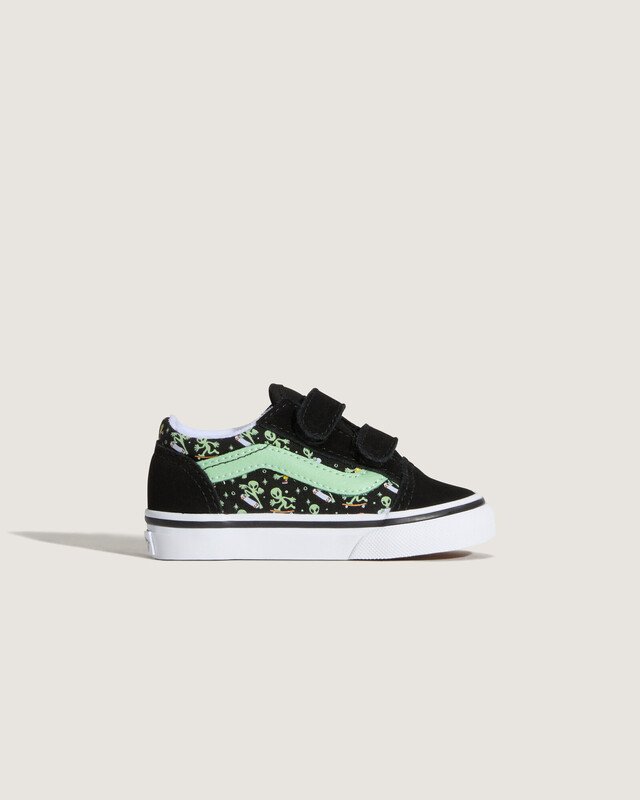 Tênis Old Skool Kids Glow Cosmic Cruisers Black Green Infantil