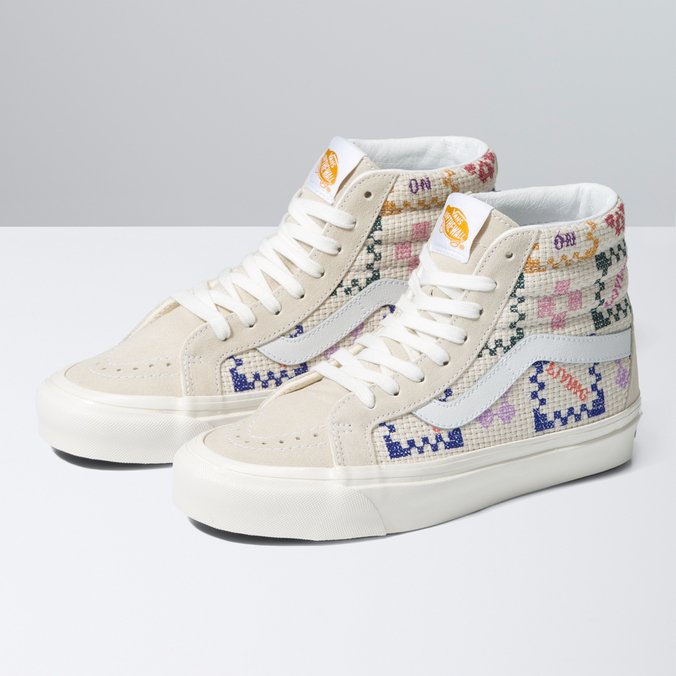 Tênis Sk8-Hi 38 Dx Stitched Together Classic White