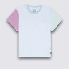 Camiseta Colorblock Crew White Cyclamen Infantil
