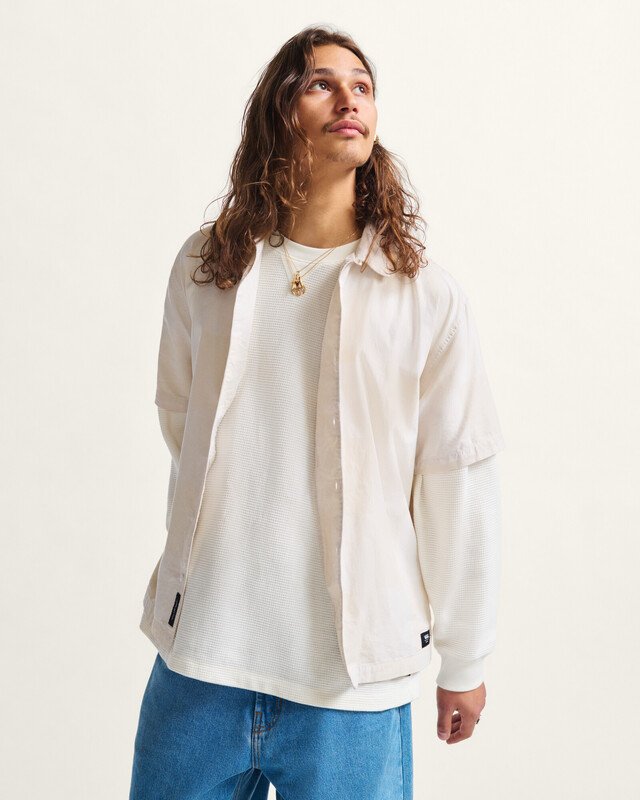 Camisa Kessler Checkerboard Ss Woven Lx White Marshmallow