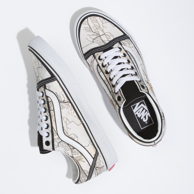 Tênis Old Skool Vans X Moca Frances Stark Maps