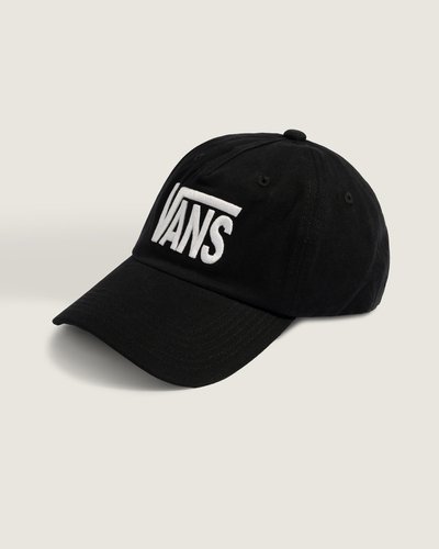 Boné Stretch Logo Snapback Black apresenta construção trucker com aba curva, malha traseira para ventilação e ajuste snapback de regulagem rápida. Confeccionado em poliéster, tem patch bordado frontal e acabamento interno acolchoado que proporciona conforto e suporte discretos. Leve, flexível e resistente, o modelo carrega um visual atemporal e descontraído alinhado ao legado VANS