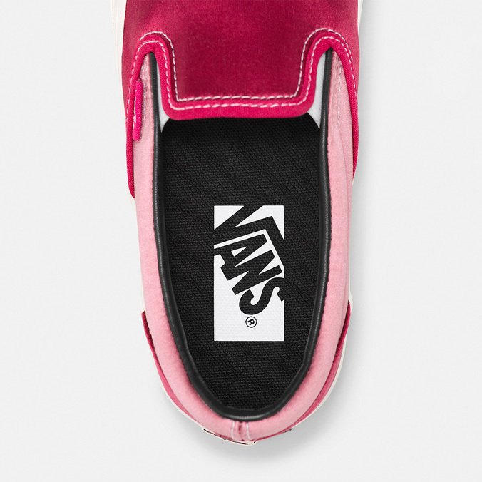 国内配送 VANS SLIP-ON REISSUE 98 LX SATIN CHERRIES Vans LX Slip-On Reissue 98 in Satin Cherries Vans