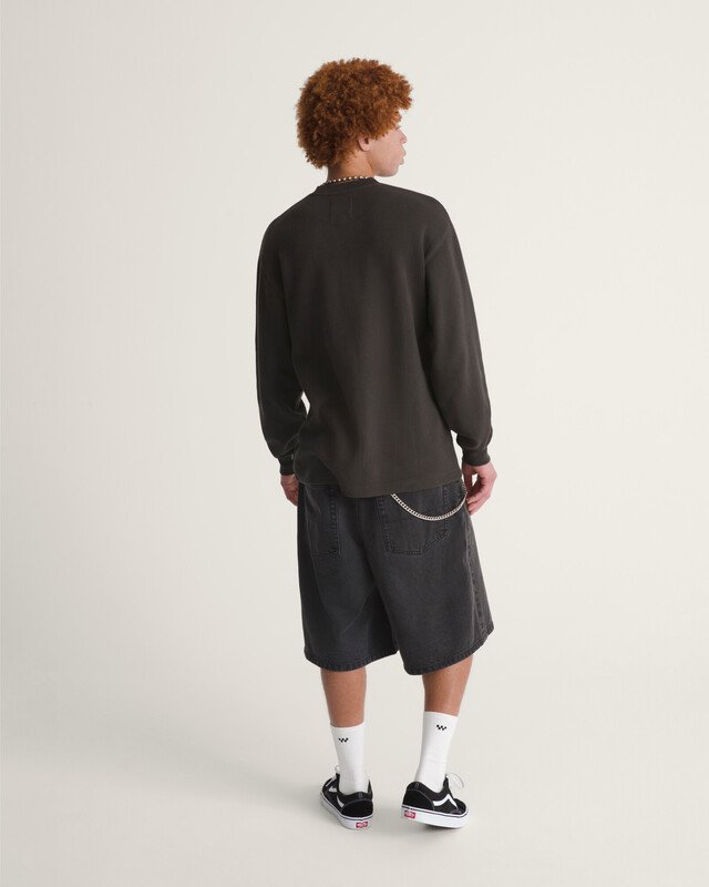 Bermuda Check-5 Baggy Denim Short Washed Black