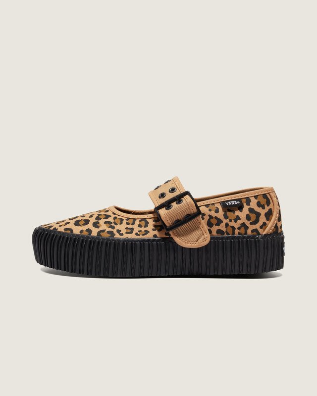 Tênis Mary Jane Creeper Grunge Core Leopard