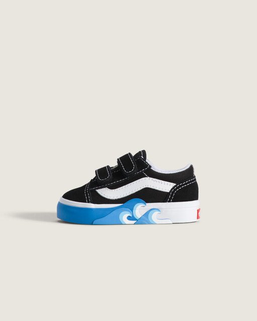 Tênis Old Skool V Black Bright Azure Infantil | Vans