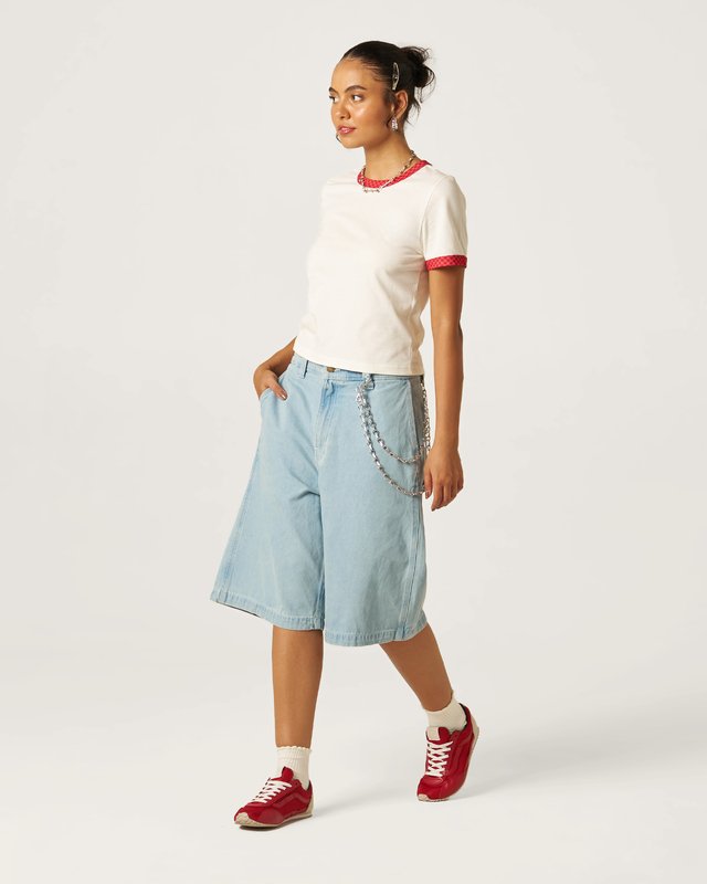 Bermuda Authentic Chino Baggy Denim Light Stonewash