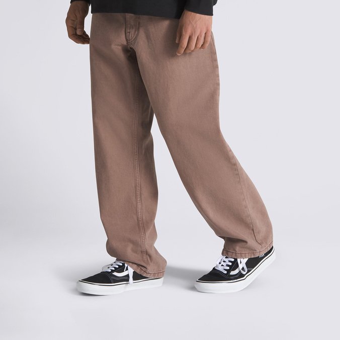 Calça Skate Check-5 Skate Loose Denim Mixxa Deep Taupe