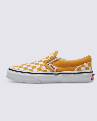 <p>Uma Inovação Colorida para o Clássico Slip-On</p>
<p>A Coleção Color Theory permite que você crie uma história de cores única ao combinar tons vibrantes e inesperados com nossos estilos icônicos de calçados. Feito com uma parte superior de lona de estilo antigo apresentando nossa estampa xadrez característica, este Classic Slip-On Checkerboard sazonal para crianças homenageia nossa lendária silhueta sem cadarços, oferecendo um visual renovado que aumenta o apelo deste sapato fácil de usar.</p>