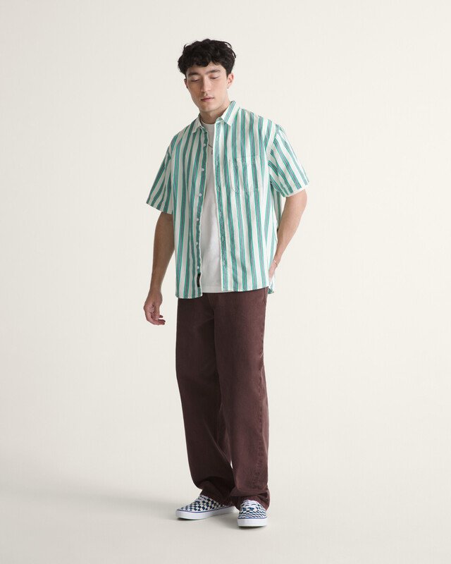 Calça Check 5 Loose Denim Dark Brown