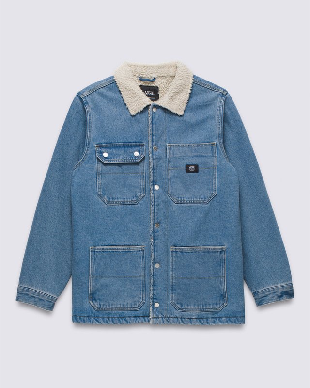Jaqueta Drill Chore Denim Sherpa Stonewash Blue