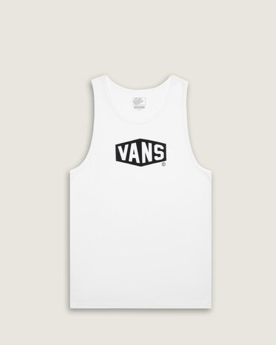 Um clássico irreverente para todos os momentos. A Regata Hex White Black com gola redonda traz um ajuste relaxado, proporcionando conforto. Fácil de vestir, o modelo traz estampa frontal, com assinatura Vans® com efeito hexagonal, dentro de blocos, centralizada na altura do peito, em silk à base d’água. Para relaxar e curtir todos os momentos com estilo. Essa é a essência “Off The Wall”.