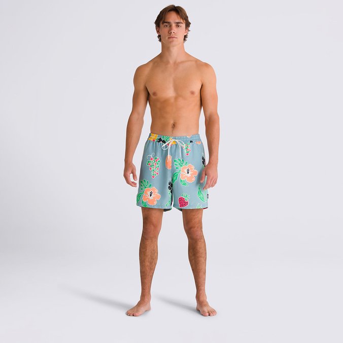 Boardshort Primary Print Elastic Dusty Blue