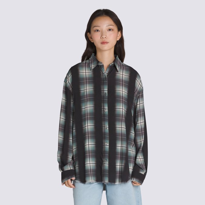 Camisa Gillian Plaid Button Down Ls Black