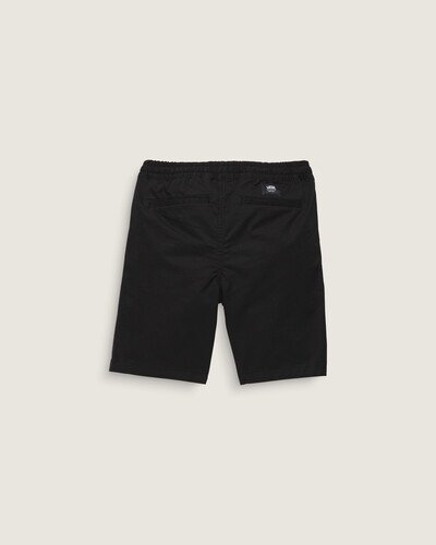 Os Shorts Boys Range Elastic Waist da Vans são elásticos, com cintura ajustável por cordão elástico para conforto. Possuem um falso fecho e bolsos inclinados na frente, além de bolsos na parte de trás.