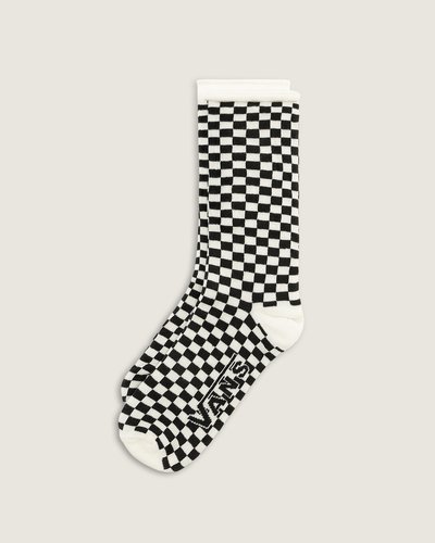 Com mistura de algodão e fibras elásticas, traz cano médio com barra ondulada e arte jacquard Vans.