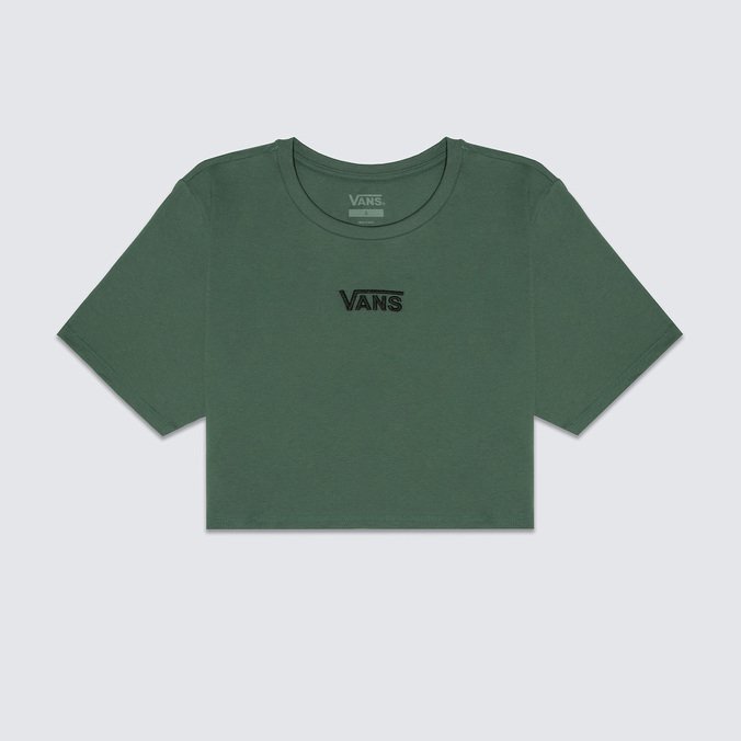 Camiseta Flying V Crew Crop SS II Dark Forest