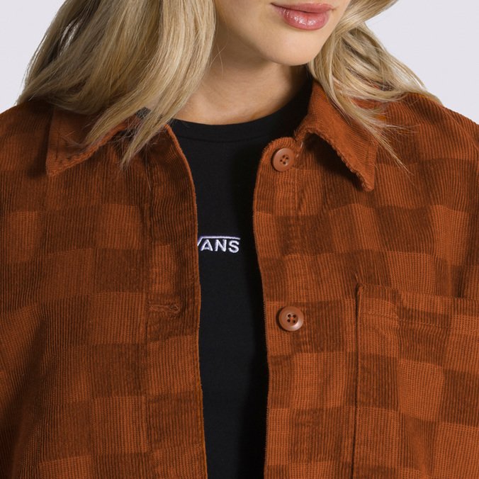 Camisa Dusk Downer Shacket Ls Ginger Bread Checkerboard