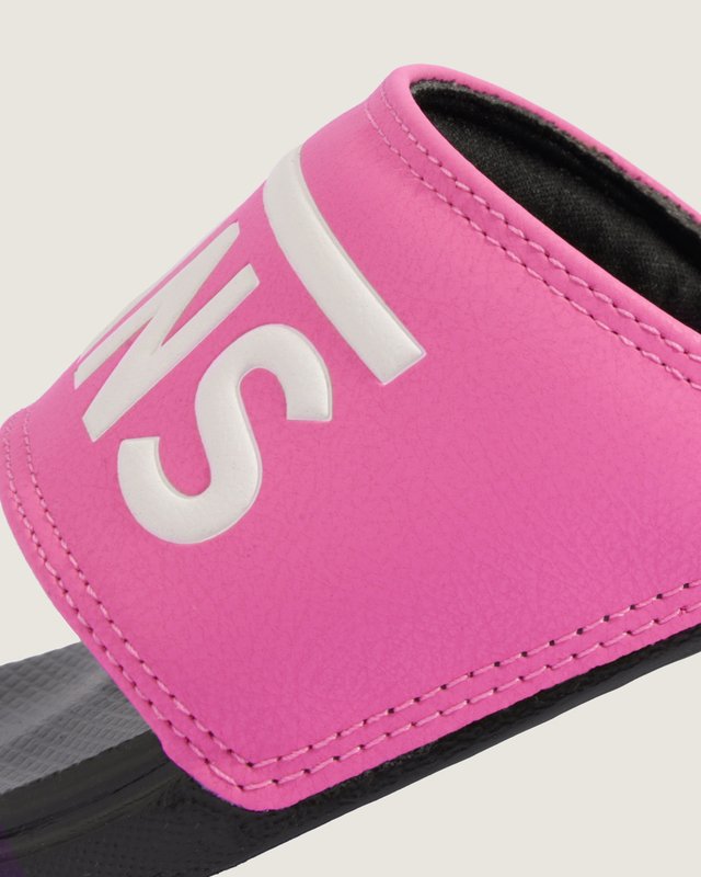 Chinelo Slide On Pink Fizz Black