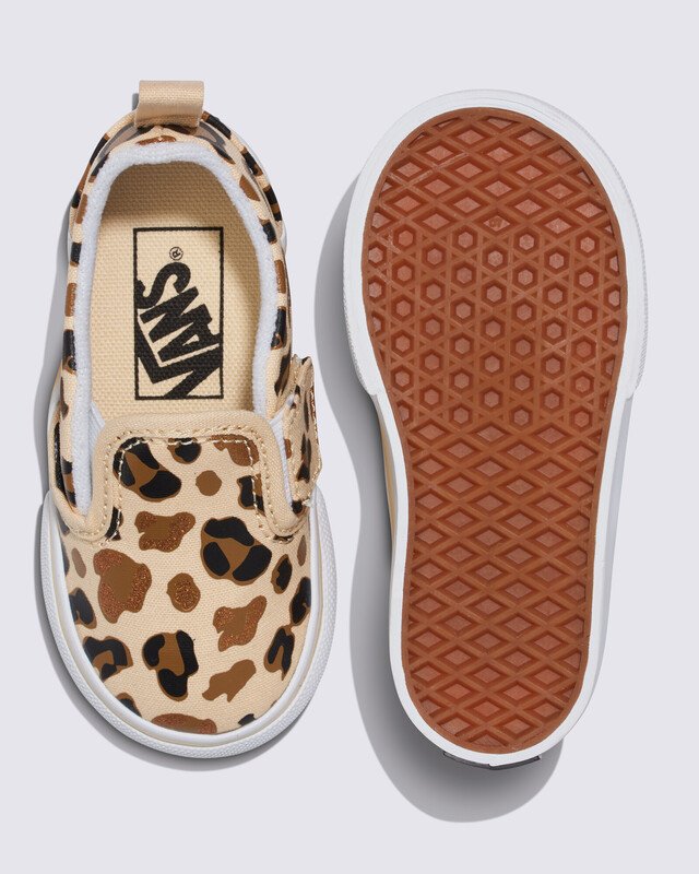 Tênis Slip-On Leopard Glitter Brown True White Infantil