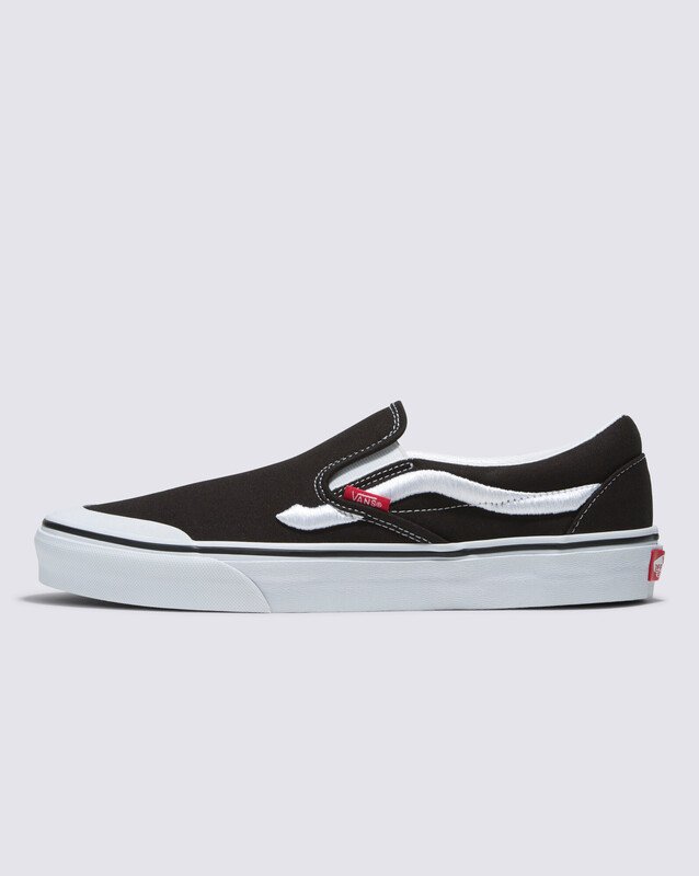 Tênis Slip-On Sidestripe Black White
