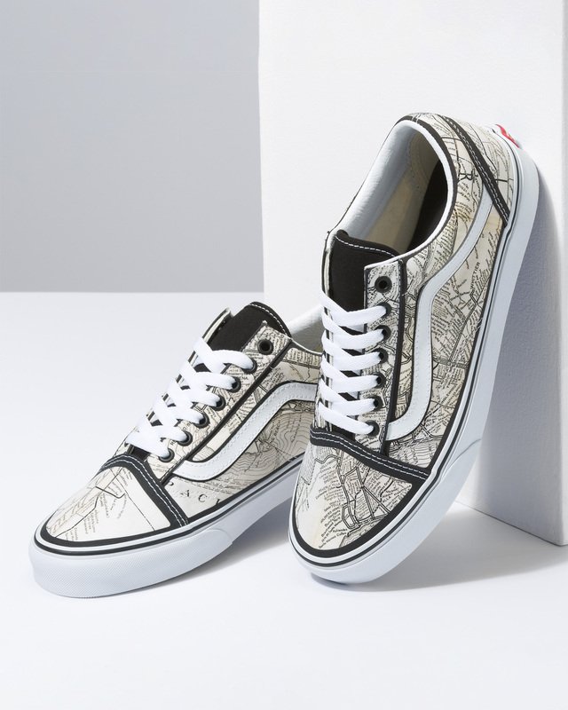 Tênis Old Skool Vans X Moca Frances Stark Maps