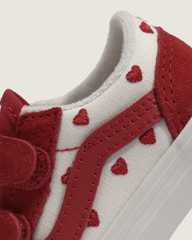 Tênis Old Skool V Red Hot Valentines Racing Red True White Infantil
