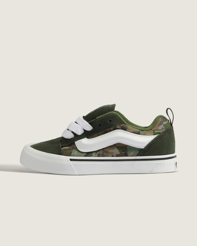Tênis Knu Skool Check Camo Obsidian Fern Green Infantil